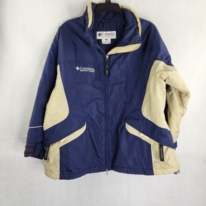 Columbia Women XL Navy Blue and Gold Parka Coat Jacket